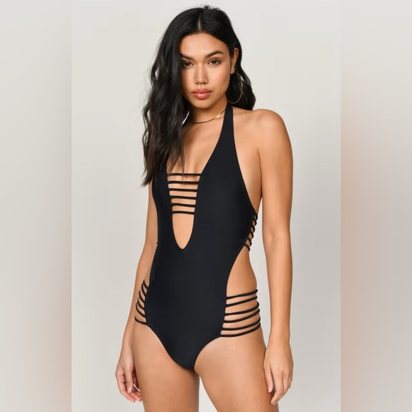 Tobi Other - Women's Tobi Fine Line Strappy One Piece Swimsuit Large
